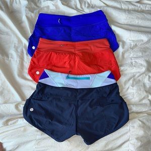 Lululemon Speed Up shorts (set of 3)